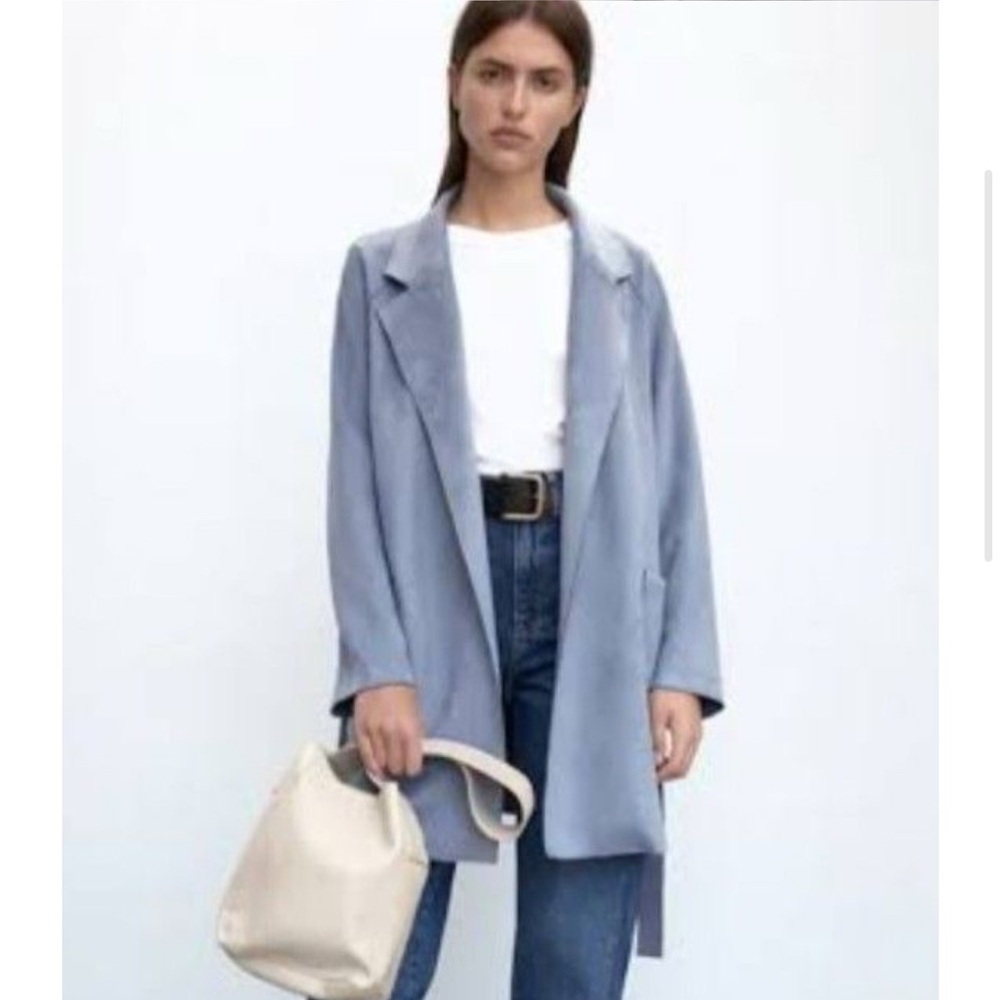 Zara Light Blue Women's Coat New with tag